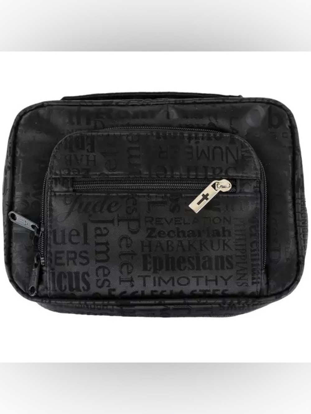 L/XL Black Canvas Bible Organizer Cover